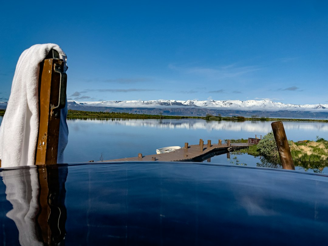 Hot tub with a view over Husavik bay